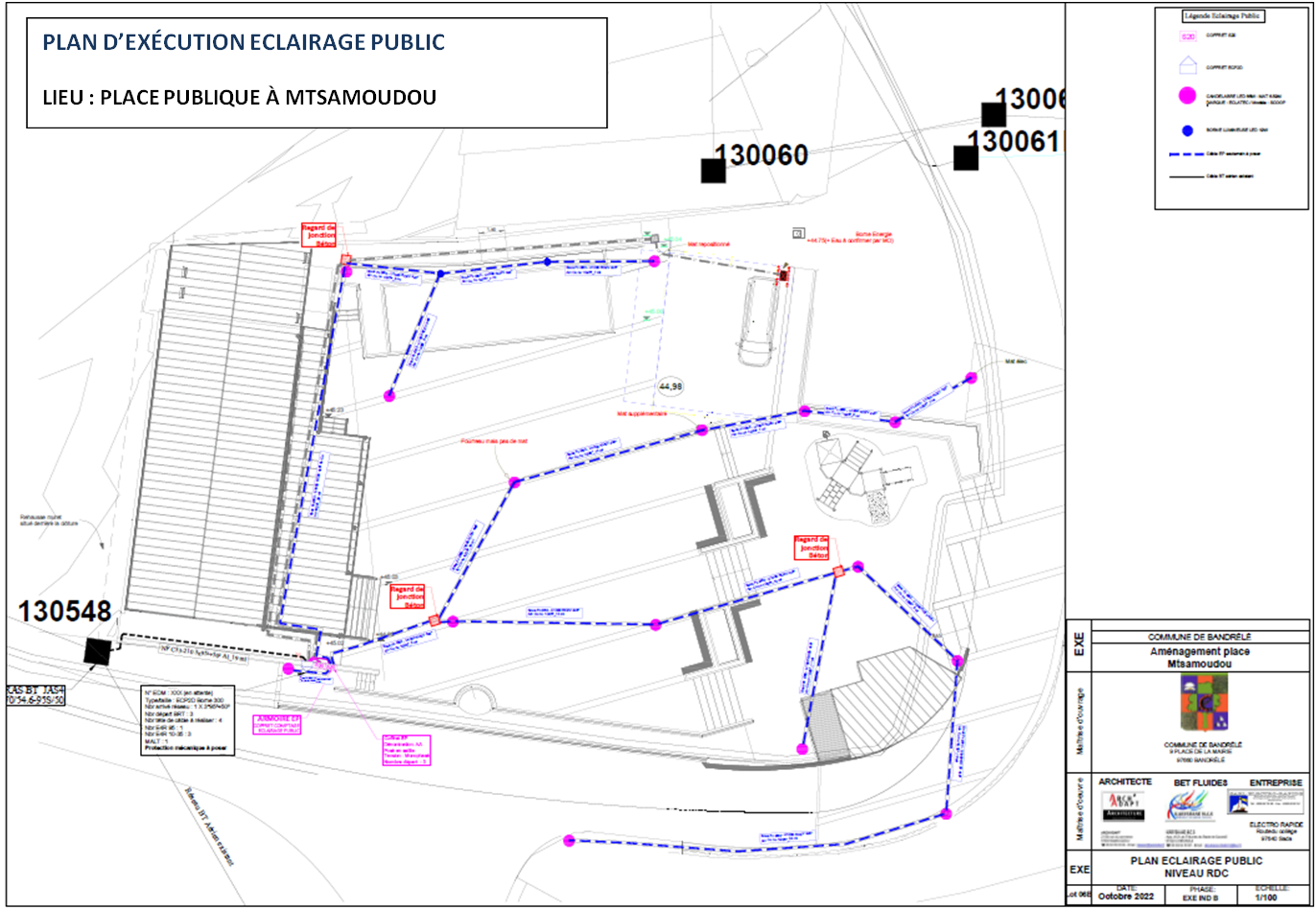 Plan d'écution d'éclairage public