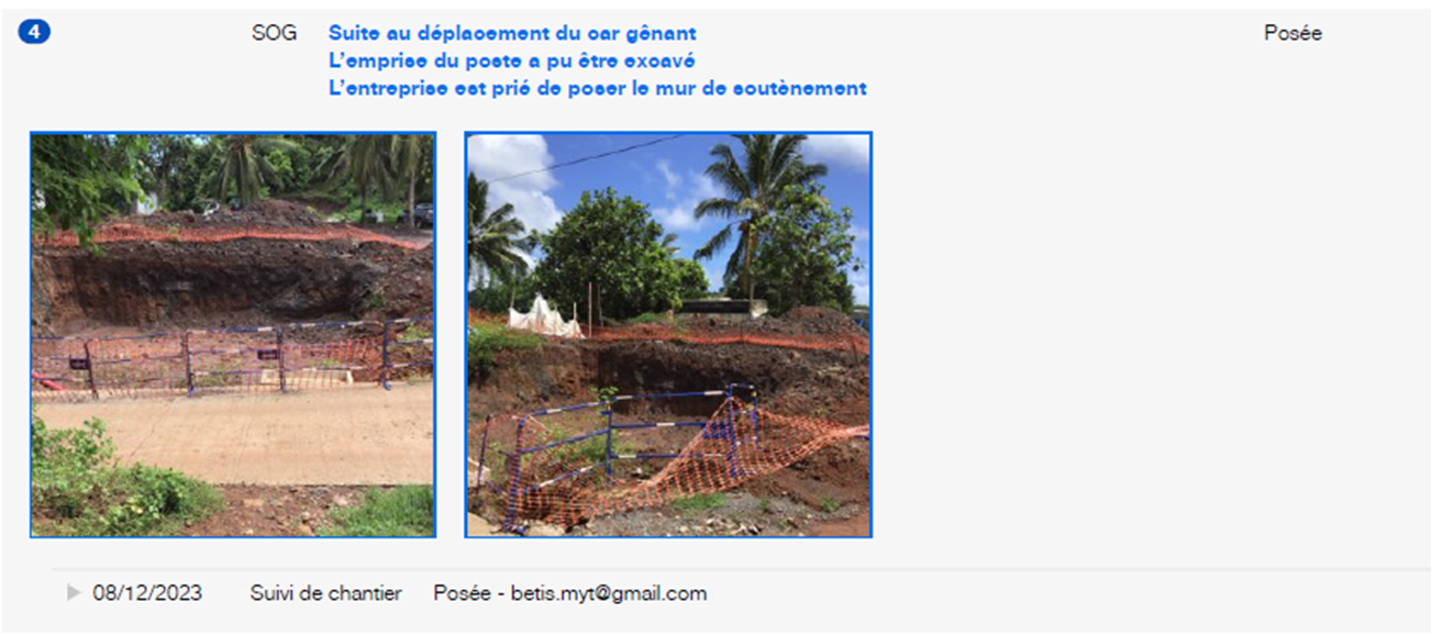 Suivi de chantier