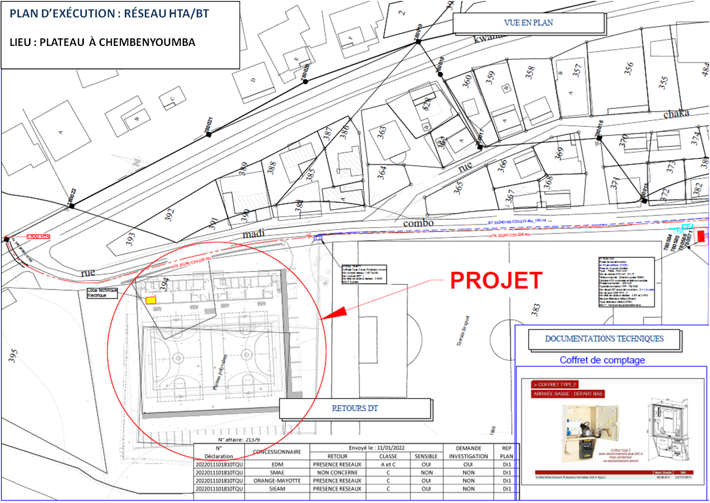 Plan d'écution r&eactue;seau HTA/BT